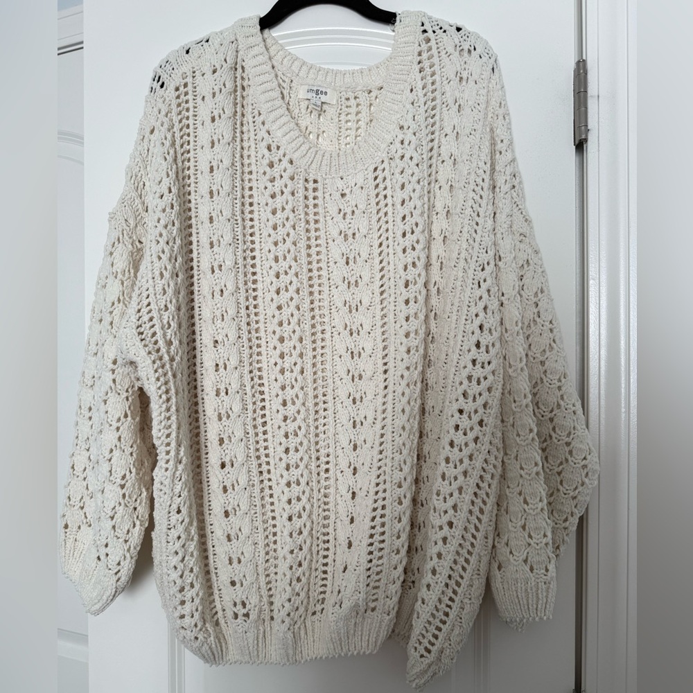 Chunky open knit sweater